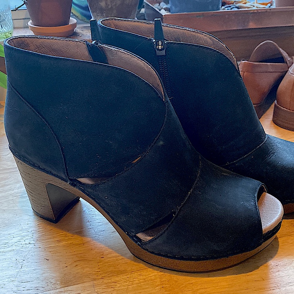 Dansko Peep Toe Cutout Bootie